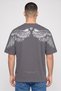Men Crew Neck Short Sleeve Graphic Print T-Shirt, Grey - 4