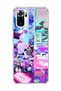 Redmi Note 10 / 10S Compatible Neon Sculpture Wave Printed Transparent Phone Case