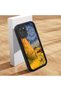 Redmi Note 10 4G/Note 10S Compatible Black Silicone Camera Protected Shock-Absorbing Protective Case with Starry Oil Painting Pattern - 3