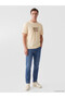 Peak New Season Beige Crew Neck Printed Men's T-Shirt - 2