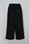 Girl's Sweatpants with Lace Accessories and Elastic Waist, Ages 7-14, Anthracite - 2