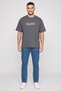 Men Crew Neck Short Sleeve Graphic Print T-Shirt, Grey - 2