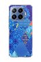Mi 17t Pro Compatible Blue Crayon Printed Transparent Phone Case