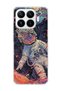 Mi 17t Compatible Colorful Astronaut Printed Transparent Phone Case