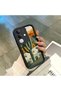 Vivo Y29 4g(V2434) Compatible Black Silicone Camera Protected Shock Absorbing Protective Case with Cactus Pattern
