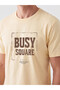 Peak New Season Beige Crew Neck Printed Men's T-Shirt - 3