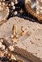 Hanging Star Charm 3-Piece Combination Steel Earring Set (Gold Color)