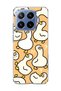 Mi 17t Pro Compatible Cute Duck Orange Printed Transparent Phone Case