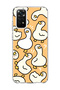 Redmi Note 11 / 11S Compatible Cute Duck Orange Printed Transparent Phone Case