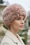 Women's Powder Pink Luxury Furry Soft Fur Winter Plush Cap Hat Russian Hat - 3