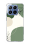 Mi 17t Pro Compatible Green Abstract Leaf Printed Transparent Phone Case