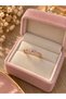 Gold Color Powder Pink Flower Stone Elegant Women's Ring