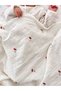 2 Layers Embroidered Muslin Tulip Pattern - 110X110 cm