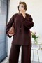 Premium Ripped Detailed Design Knitwear Set - Brown - 3