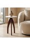 Marble Top Accent Table with Tripod Base - 59x41 cms - 4
