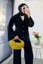 Premium V-Neck Knitwear Set with Button Detail on the Front - Black - 7