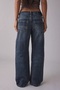 Jasika Indigo Blue Color Contrast Stitched Low Waist Jeans (Suitable for Heights of 170 cm and Above) - 3