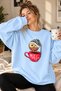 Cute Owl Printed Unisex Oversize Sweatshirt with Coffee Cup – Crew Neck Casual Sweatshirt