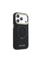 iPhone 18 Pro Case Licensed M-Safe Featured 360 Stand Pu Metal Lettering Logo Cover Black - 4