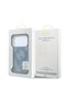 iPhone 18 Pro Max Case Licensed M-Safe 4g Patterned 360 Stand Classic Text Logo Cover Blue - 8