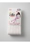 11-14 Years Old Girls' Hair Braided Patterned White Pantyhose - 2