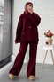 Premium Ripped Detailed Design Knitwear Set – Burgundy - 6