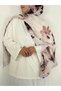 Zambak Patterned Shawl - Powder