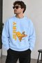 Cheese Jerry Character Printed Unisex Oversize Sweatshirt – Crew Neck Casual Sweatshirt