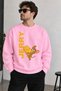 Cheese Jerry Character Printed Unisex Oversize Sweatshirt – Crew Neck Casual Sweatshirt