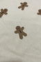Gingerbread Cookie Patterned Punch Embroidered Christmas Throw Pillow Cover Cotton 42X42 cm - 3