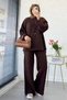 Premium Ripped Detailed Design Knitwear Set - Brown - 5