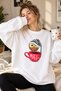 Cute Owl Printed Unisex Oversize Sweatshirt with Coffee Cup – Crew Neck Casual Sweatshirt