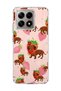 Mi 14t Compatible Strawberry Sausage Dog Printed Transparent Phone Case