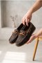 Women's Suede Look Bow Detailed Moccasin Shoes Flat Sole Casual Loafer - 2