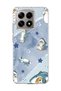 Mi 14t Compatible Transparent Phone Case with Shark Costume and Cat Print