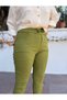 Italian Women's Trousers Oil Green - 2