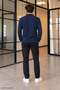 Men's Polo Collar Pique Long Sleeve Sweatshirt 4014 - 4