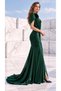 Layered Fishnet Evening Dress with Cape - 5