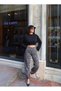 Women's Patterned Jogger Pants New Season Pants with Drawstring Waist and Elastic Cuffs - 6