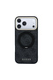 iPhone 18 Pro Max Case Licensed M-Safe 4g Patterned 360 Stand Classic Text Logo Cover Black - 3