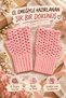 Women's Fingerless Knitted Gloves Pink Hand Knitted Winter Warm Gloves for Daily Use