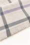 Women's Ecru Lilac Gray Plaid Oversized Shawl 180X65 cm Soft Textured Tasseled Winter Shawl Scarf – Shoulder Shawl - 3