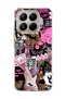 Mi 15t Pro Compatible Pink Leopard Fashion Printed Transparent Phone Case