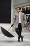 Men's Khaki Cashmere Coat Slim Fit Stand Collar Winter Coat Overcoat - 2