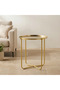 Moroccan Etched Accented Metal Table - 45x42 cm