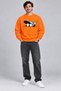 Blue Hat Fun Character Printed Men's Oversize Sweatshirt – Crew Neck Casual Sweatshirt