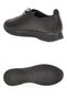 Black Rubber Laced Thick Comfortable Sole Women's Casual Shoes 068 - 5