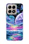 Mi 15t Compatible Purple Planet Ocean Printed Transparent Phone Case