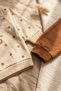 Baby Beige Polka Dot Teddy Bear Embossed Sweatshirt and Brown Sweatpants Set - 100% Cotton Y - 4
