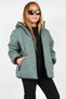 Green Girls' Water and Windproof Hooded Coat with Wersoft Inside
